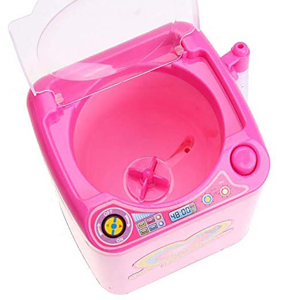 Washing Machine Toy Mini Electric Makeup Brush Cleaner Automatic Cleaning Washing Machine Pretend Play Toy Housekeeping Toys