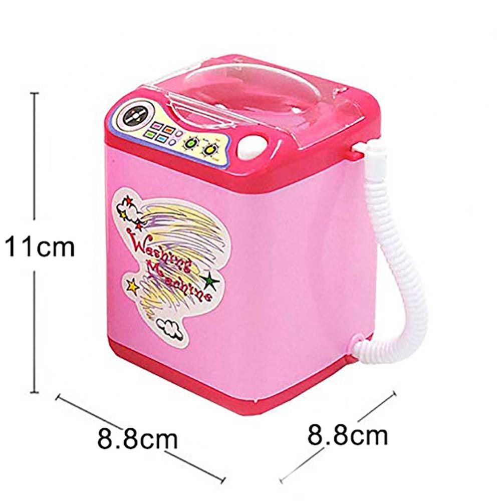 Washing Machine Toy Mini Electric Makeup Brush Cleaner Automatic Cleaning Washing Machine Pretend Play Toy Housekeeping Toys