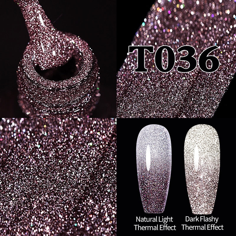 UR SUGAR Sparkling Gel Nail Polish Reflective Glitter Nail Gel Semi Permanent Nail Art Varnish For Manicures Need Base Top Coat