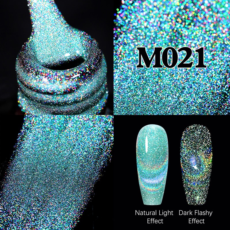 UR SUGAR Sparkling Gel Nail Polish Reflective Glitter Nail Gel Semi Permanent Nail Art Varnish For Manicures Need Base Top Coat