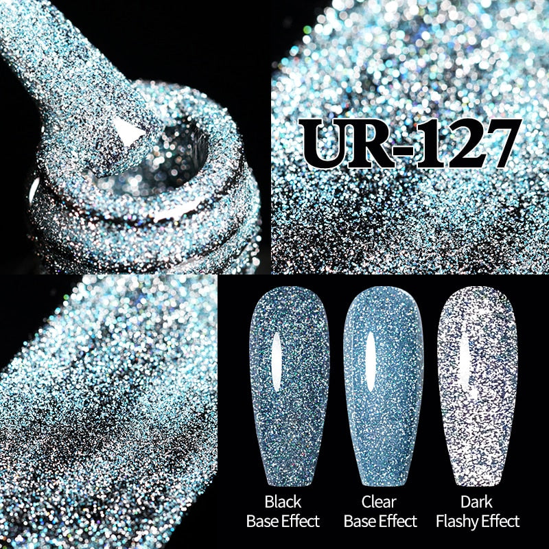 UR SUGAR Sparkling Gel Nail Polish Reflective Glitter Nail Gel Semi Permanent Nail Art Varnish For Manicures Need Base Top Coat