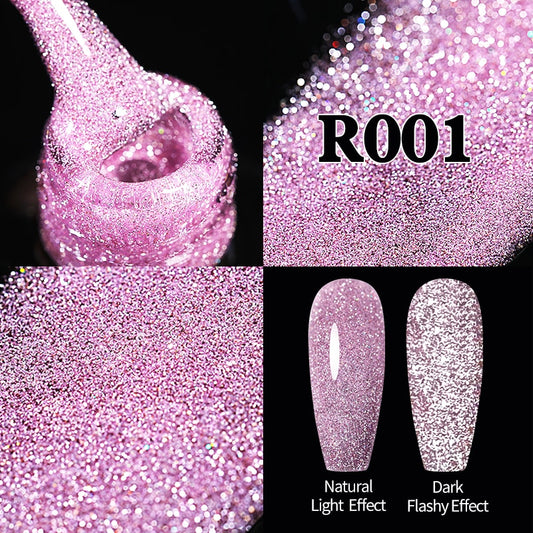 UR SUGAR Sparkling Gel Nail Polish Reflective Glitter Nail Gel Semi Permanent Nail Art Varnish For Manicures Need Base Top Coat